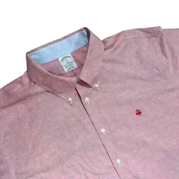 Brooks Brothers Brookscool Coral Pink Oxford Shirt The Regent Fit Polo Size XXL - Picture 3 of 10